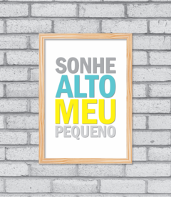 Quadro Sonhe Alto (menino) - Pendurama Quadros e Artigos de Decoração