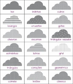 Prateleira + Adesivo Nuvem Estampada na internet