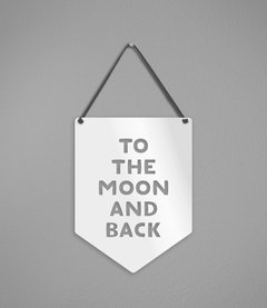 Plaquinha To The Moon em Acrílico na internet