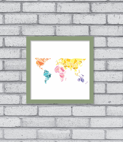 Quadro Geo Mapa Mundi - Pendurama Quadros e Artigos de Decoração