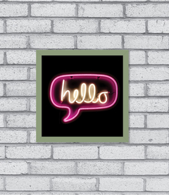 Quadro Hello Efeito Neon - comprar online