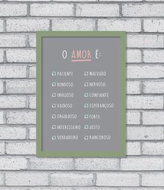 Quadro O Amor É na internet