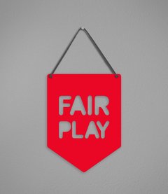 Plaquinha Fair Play em Acrílico