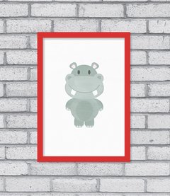 Quadro Hipopótamo Aqua - loja online