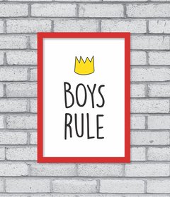 Quadro Boys Rule - Pendurama Quadros e Artigos de Decoração
