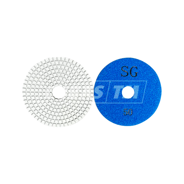 Disco de Lixa Brilho D'Água Diamantado 4" Branco Premium SG