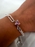 Pulsera Cora Chainlet Alondra Pink 19 Cm Acero Blanco