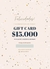 Gift Card $15.000