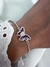 Pulsera Mariposa Cristal Lila 19 Cm Acero blanco