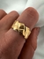 Anillo Regulable Scales Acero dorado