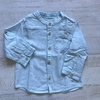 Camisa manga larga cuello mao. ZARA. T 9-12 meses