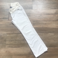 Pantalon de gabardina recto con cintura elástica - comprar online
