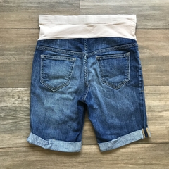 Bermuda de jean con dobladillo - comprar online