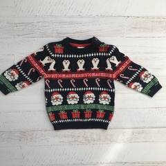 Sweater motivo navideño. H&M. 4-6 meses