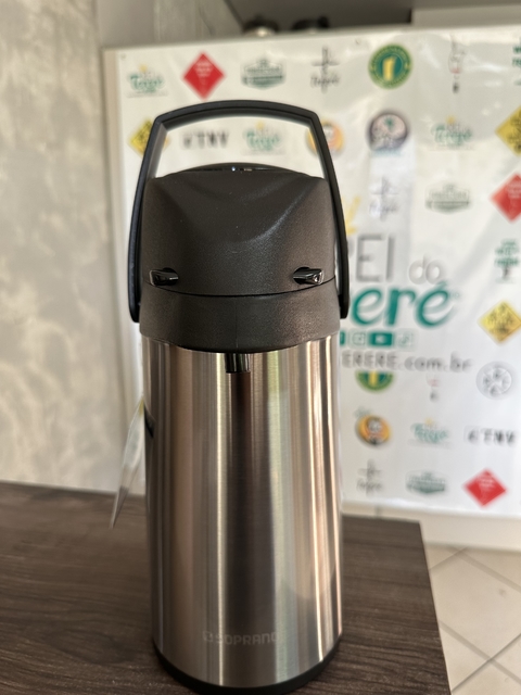 GARRAFA TERMICA SINGLE 1L INOX PARA CAFÉ OU CHIMARRÃO (PERSONALIZADA)