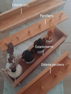 Estante Perchero Nórdico Madera Eucalipto (a pedido) - Mina Deco & Home