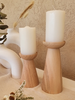 Candelabros de madera estilo nórdico - comprar online