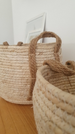 Cesto Creta Cesto importado de seagrass con manijas de yute - tienda online