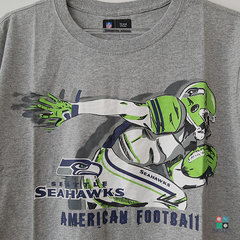 Camisa NFL Seattle Seahawks New Era Stripe Cinza Draft Store