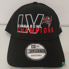 Boné NFL Tampa Bay Buccaneers New Era Super Bowl LV Champions Victory 9FORTY Draft Store