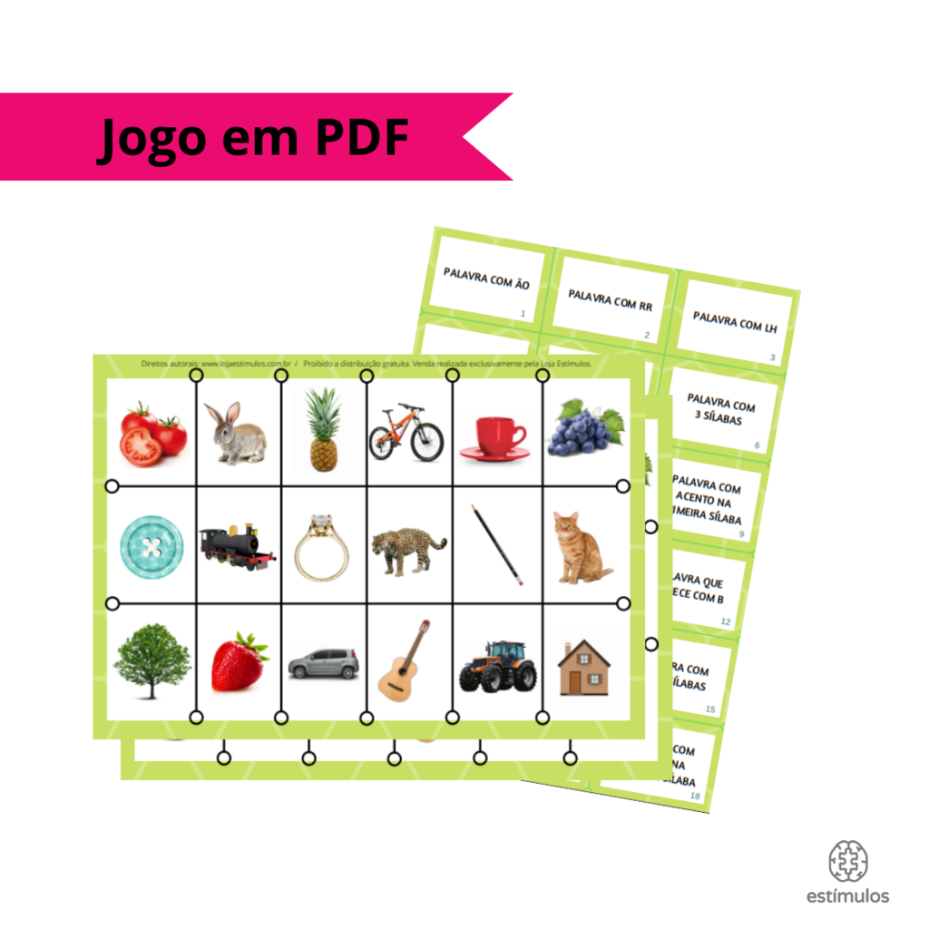 Atividade Gratuita - JOGOS NA ALFABETIZAÇÃO - BINGO - PDF será enviado por  e-mail