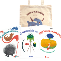 Pack #3 - Tres libros pop up + bolsa estampada