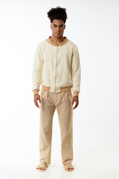 Cotton trousers with pleats