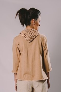 Filet lace hooded Yoga jacket - buy online