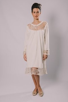 Fillet lace tunic dress