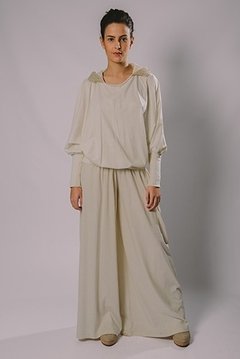 Maxi pantalona in cotton jersey