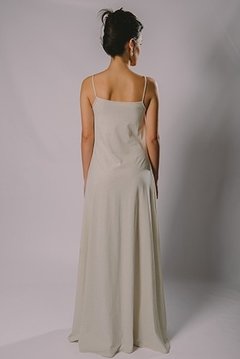 Long knitted dress with spaguetti straps - buy online