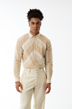 Diagonal long sleeve shirt