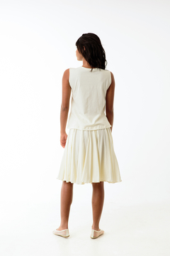 Motive Collection - Off white jersey godê skirt - NCC Ecobrands