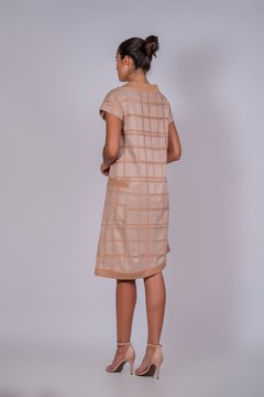 Asymmetric dress in jacquard - buy online