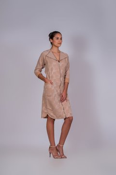 3/4 Sleeve coat style dress in jacquard - buy online