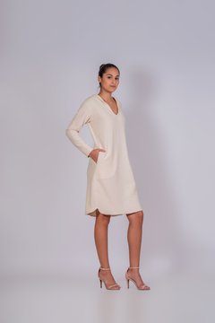 Long sleeve and hooded sweatshirt dress - buy online