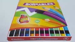 Lápices de colores borrables x12 largos con goma SIMBALL INNOVATION - comprar online