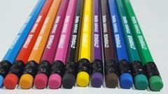 Lápices de colores borrables x12 largos con goma SIMBALL INNOVATION
