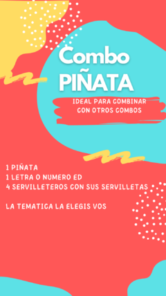 Combo Piñata & servilleteros & LETRA