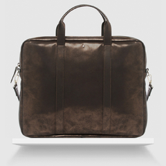 Document Briefcase Metallic Brown