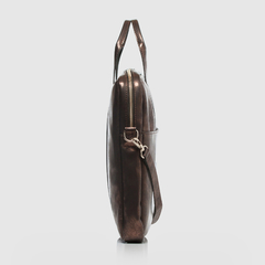 Document Briefcase Metallic Brown - Mooka