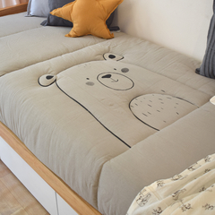 Acolchado Cama 1.50 x 2.40 Teddy Gris