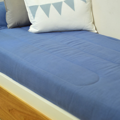 Acolchado Cama 1.50 x 2.40 Tusor Azul