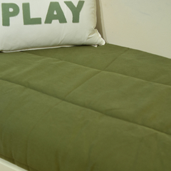 Acolchado Cama 1.50 x 2.40 Tusor Tramado Verde en internet