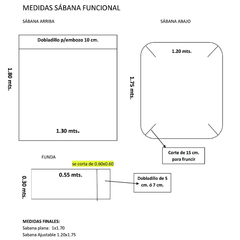 Sabanas Algodón Funcional - Embozo Bordado - tienda online