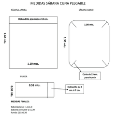 Imagen de Sábanas Algodón Practicuna - Embozo Tusor Liso