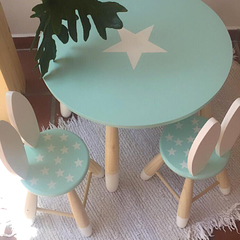 Mesa y 2 Sillitas Aqua con estrellas - comprar online