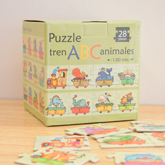 Puzzle Tren 28 piezas - ABC Animales