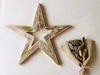 Estrella madera y dorado (34 cm)