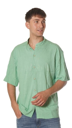 CAMISA OVERSIZE CUELLO MAO M/C